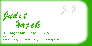 judit hajek business card